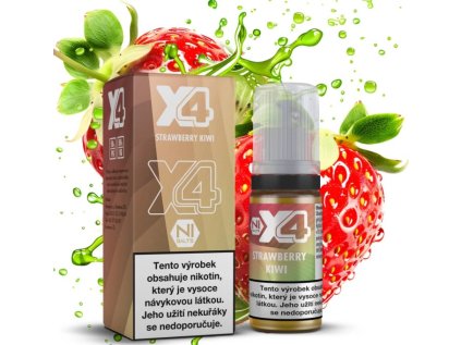 Liquid X4 Bar Juice - Jahoda a kiwi (Strawberry Kiwi) 10ml - 10mg