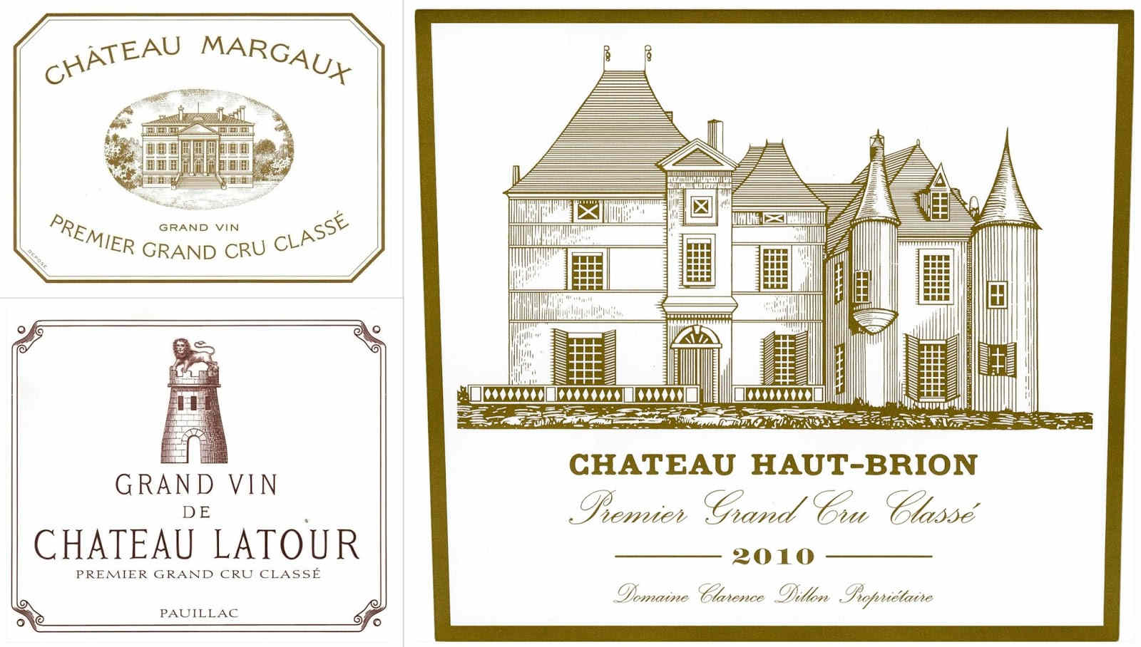 LeDomduVin Chateau Margaux Latour Haut Brion Collage