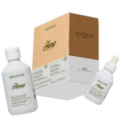 Selective Professional HEMP LENITIVE KIT 100% vegan - šampon 250 ml + zklidňující sérum 100 ml