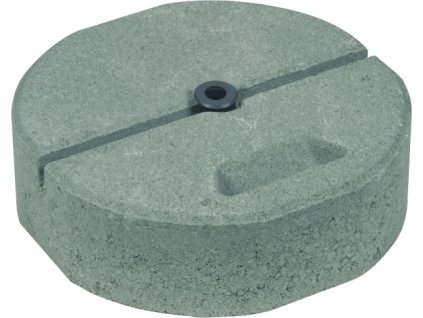 Concrete base C45/55 17kg w. grip recess a. threaded adapter M16 D 337mm H 90mm -KIT-