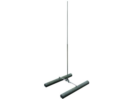 Air-termination rod Al w. base frame f. trapez. roofs D 16/10mm L 2000mm -KIT-