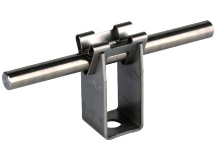 Conductor holder DEHNgrip StSt for Rd 8mm H 32mm with fixing bore 7.8mm