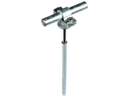 Rod holder with flange ZDC for Rd 16mm St/tZn with frame dowel 180mm