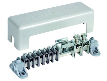 Equipotential bonding bar with cover 7x 2.5-25mm² 2x16-95mm² 1x Fl 30x4mm