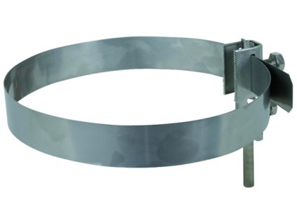 BS pipe clamp with tines D 27-168m w. connection f. Rd 6-8/10 or 4-50mm²