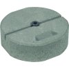 Concrete base C45/55 17kg w. grip recess a. threaded adapter M16 D 337mm H 90mm -KIT-