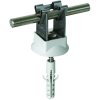 DEHNgrip conductor holder StSt f. Rd 8mm H 20mm with dowel 8x40mm and wood screw