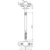 Rod holder with flange ZDC for Rd 16mm St/tZn with frame dowel 180mm