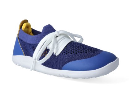 barefoot tenisky bobux play knit blueberry yellow 2