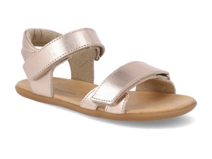 TSRG1 3792 barefoot sandalky tip toey joey little spring metalic salmon 1