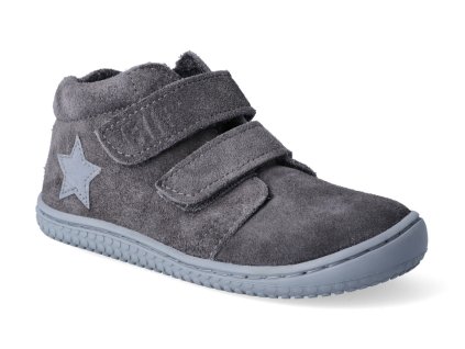 barefoot kotnikova obuv filii chameleon velours graphit velcro m 3