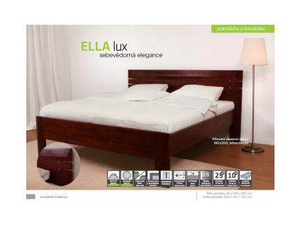 BMB Postel Ella Lux masiv buk 90x200cm