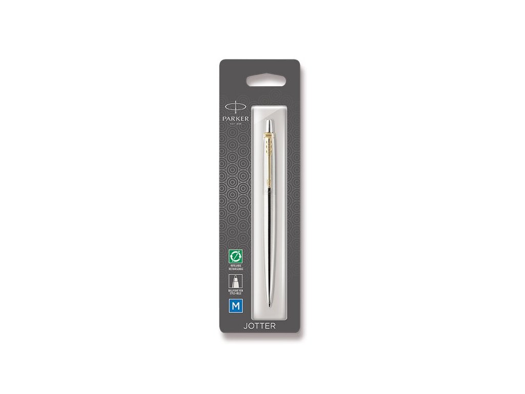 Pero guľôčkové PARKER Jotter Stainless Steel GT - blister