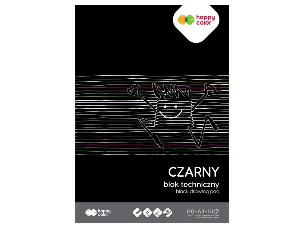 Technický blok A3 /10 listov Happy Color - čierny