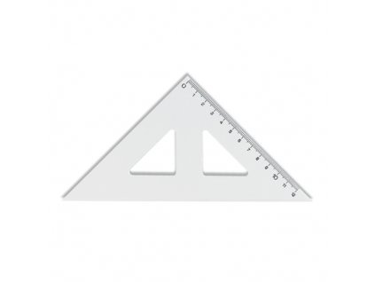 Trojuholník KOH-I-NOOR transparentný s ryskou, 12 cm