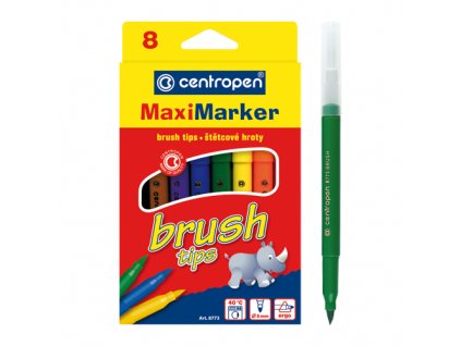 Fixy CENTROPEN 8773 Maxi Brush - sada 8 ks