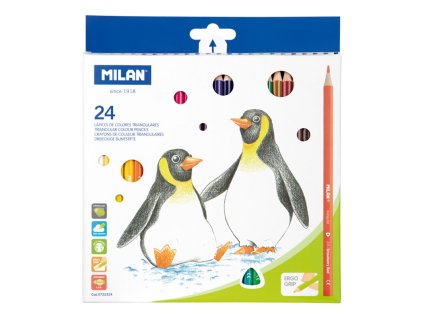 Pastelky MILAN trojhranné 24 ks