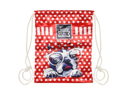 Vrecko na prezuvky - Dog Red Dots