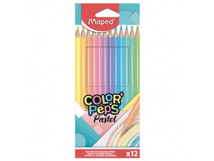 Farebné ceruzky MAPED Color' Peps Pastel 12 ks