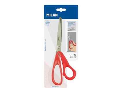 Nožnice MILAN kancelárske červené 20 cm - blister