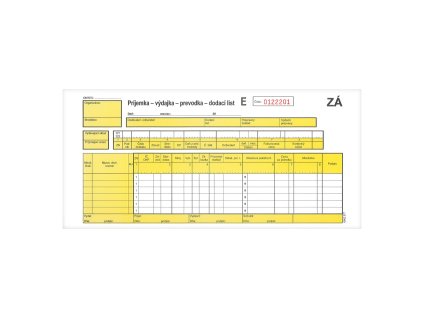 Príjemka-výdajka-prevodka-dodací list 50x3 listy, číslované - samoprepis (277)