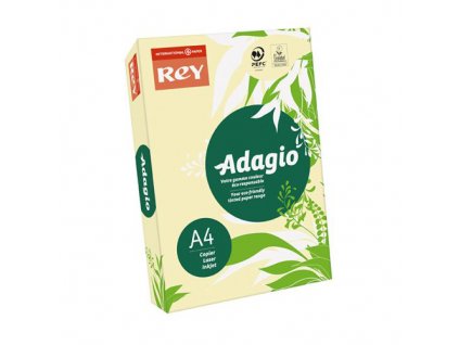 Kopírovací papier, farebný, A4, 80 g, REY "Adagio", pastelovo žltý