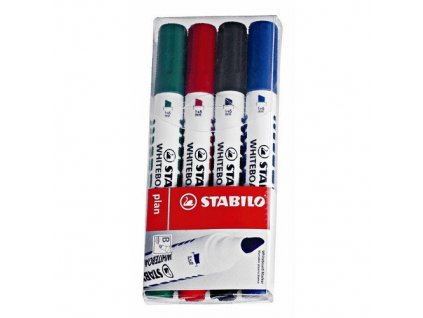 Popisovač na tabule, 2,5-3,5 mm, zrezaný hrot, STABILO Plan, mix farieb