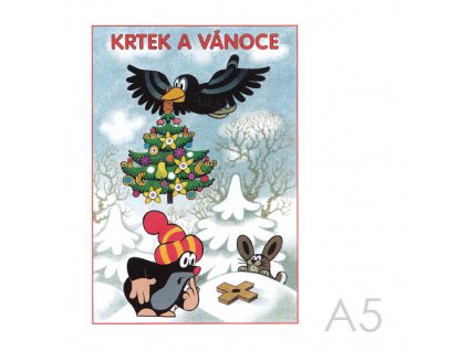 Omaľovanka A5 Akim - Krtko a Vianoce
