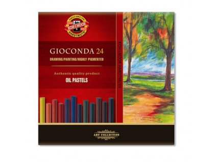 Krieda olejová KOH-I-NOOR GIOCONDA farebná, sada 24 ks - oil pastels