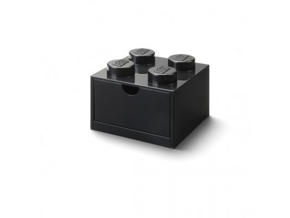 LEGO stolný box 4 so zásuvkou - čierna