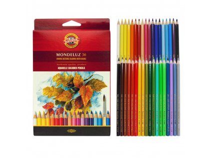 Pastelky KOH-I-NOOR Mondeluz, akvarelové, sada 36 ks