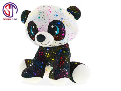 Panda Star Sparkle plyšová 35cm sediaci 0m+ v sáčku
