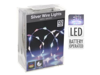 Dekoračné osvetlenie - reťaz 132 mikro LED farebné, dĺžka 2 m