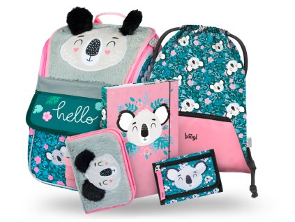 BAAGL SET 5 Zippy Baby Koala: aktovka, peračník, vrecko, peňaženka, dosky