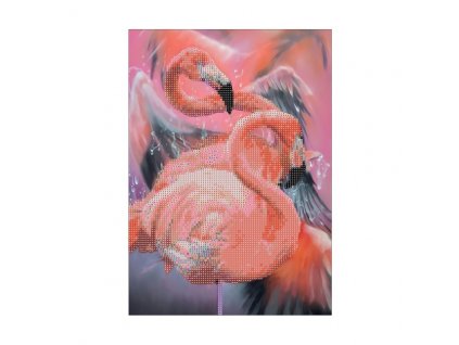 Diamantová mozaika 5D Plameniaci (30x40 cm)