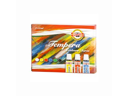 Farby temperové KOH-I-NOOR 10 ml, sada 6 ks