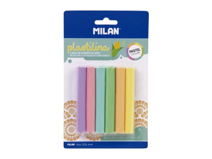Plastelína MILAN 6 tyčiniek v pastelových farbách 70 g