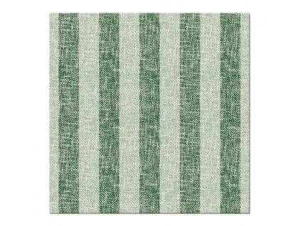 Obrúsky PAW AIRLAID L 40x40cm Linen Stripes Green