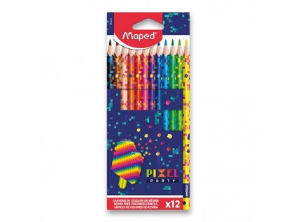 Bezdrevné farbičky MAPED Pixel Party 12 ks