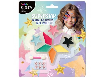 Farby na tvár SUPERSTAR - 8 farieb + aplikátor (sada)