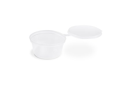 Dresinková miska (PP) s viečkom priehľadná O70mm 80ml [50 ks]