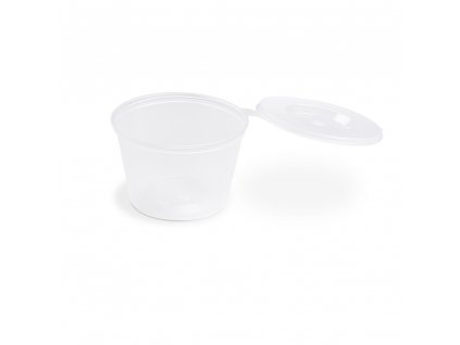 Dresinková miska (PP) s viečkom priehľadná O70mm 120ml [50 ks]