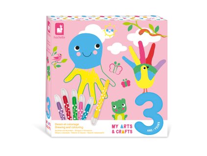 Janod Atelier Maxi Kreatívna sada My arts&crafts Kreslenie krok za krokom Zvieratká 3+