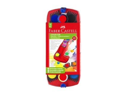 Farby vodové Faber-Castell stavebnicové 12 farieb