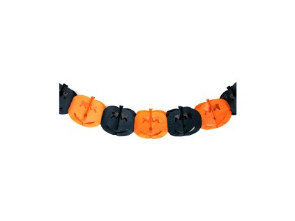 Girlanda Halloween papierová, tekvica, 4 m