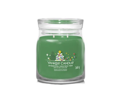 Sviečka Yankee Candle - SHIMMERING CHRISTMAS TREE, stredná
