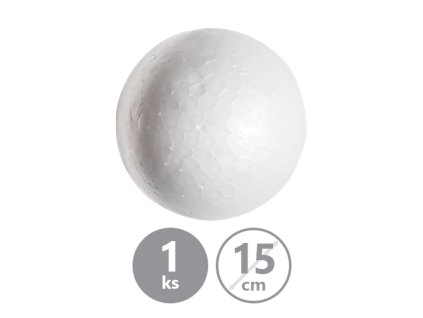 Guľa - polystyrénová 15 cm, 1ks