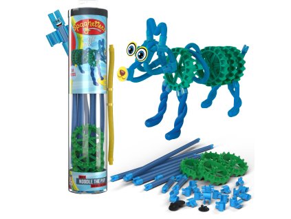 Kreatívna stavebnica Spaghetteez Modro-zelená 34 ks