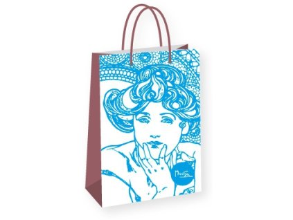 Darčeková taška Alfons Mucha – Topaz, Fresh Collection, stredná