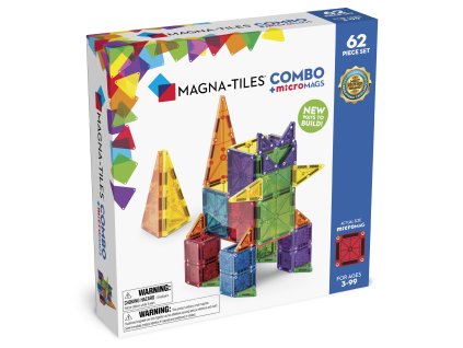 Magnetická stavebnica Combo 62 dielov